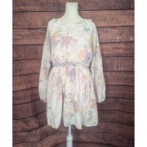 Divided Cottage Core Blouson Balloon Sleeve Dress With Open Back Size Med